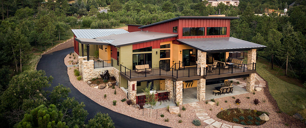 BelleDcourvre_Solid Rock Homes Exterior Bailey Colorado Pinnacle Black Clad