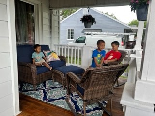 Hanging out on the porch