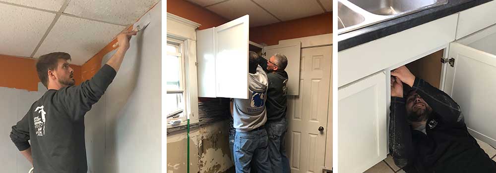 Working on the Cabinets