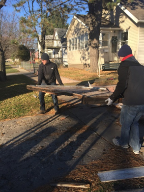 Hauling off the garage