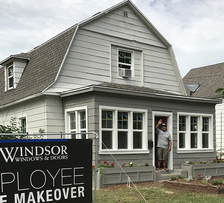 Windsor Windows Doors volunteers helped replace windows replace siding and make roof repairs