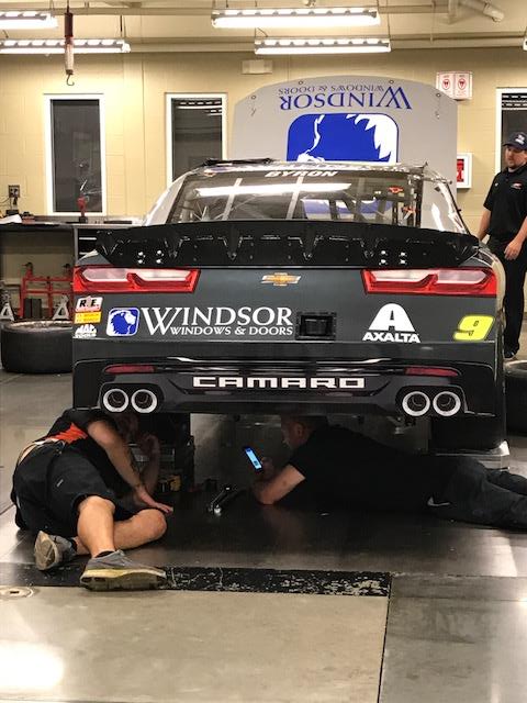Windsor Axalta Car gets ready for the race