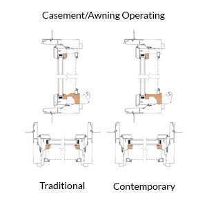 Pinnacle Contemporary Stop Casement Awning Operating