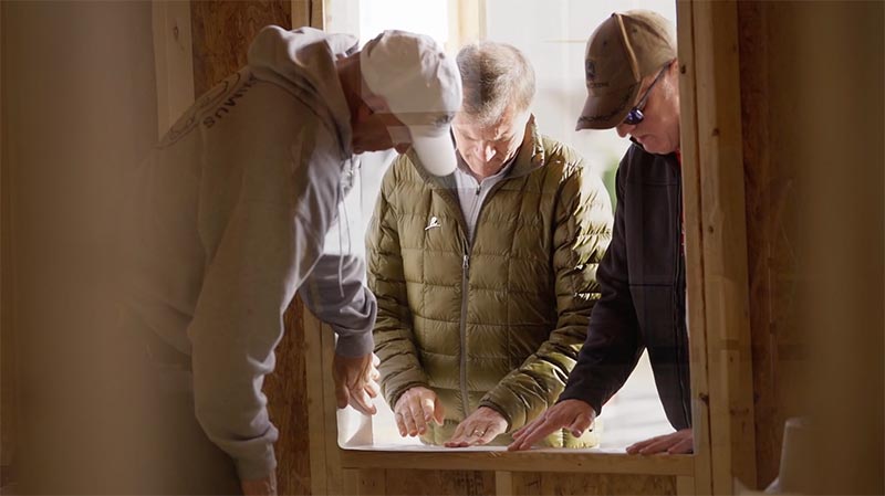 Reviewing the architectural plans