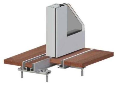Lift & Slide 2-1/2" recessed sill with drainage